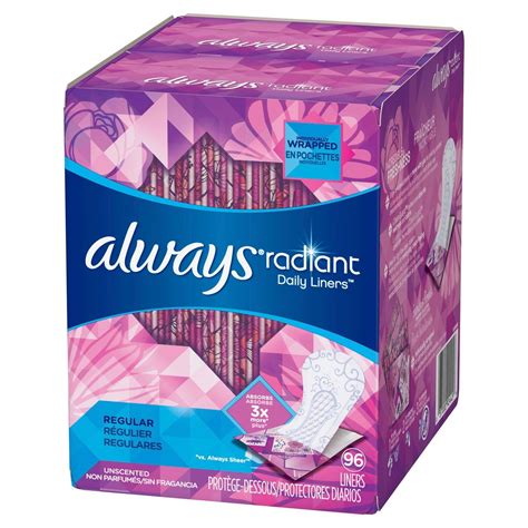 always panty liners radiant